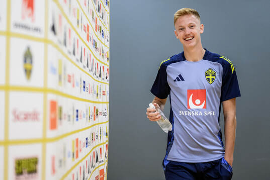Hugo Larsson of the Swedish men's football national team