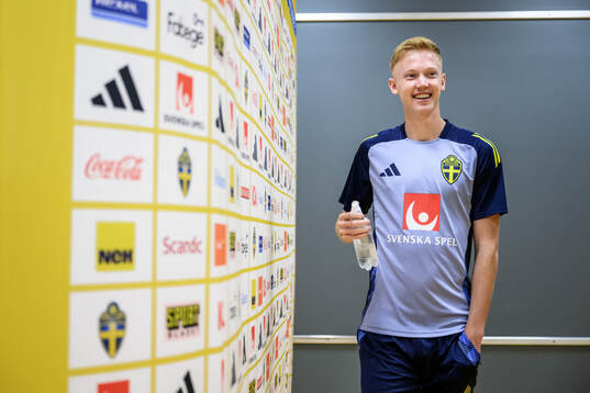 Hugo Larsson of the Swedish men's football national team