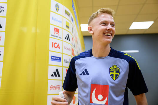 Hugo Larsson of the Swedish men's football national team