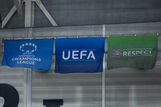 Banners for UEFA Champions League and UEFA