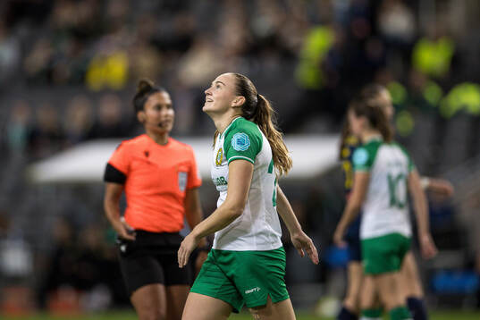 Vilde Hasund of Hammarby looks dejected
