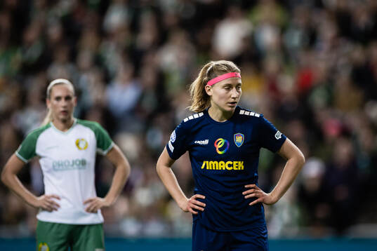 Kamila Dubcova of St Pölten looks dejected