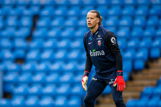 Goalkeeper Ørjan Håskjold Nyland of the Norwegian