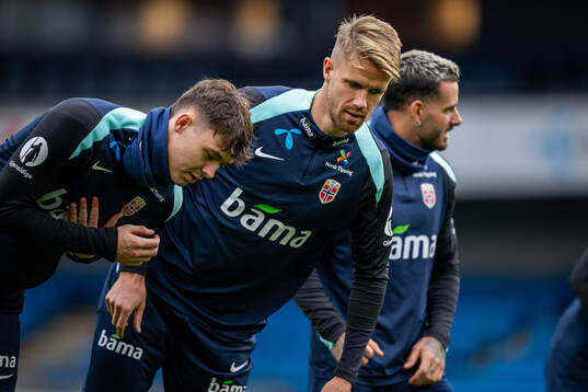 Kristoffer Ajer of the Norwegian national football team