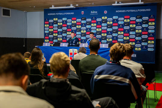 Erling Braut Haaland and press officer Morten Morisbak