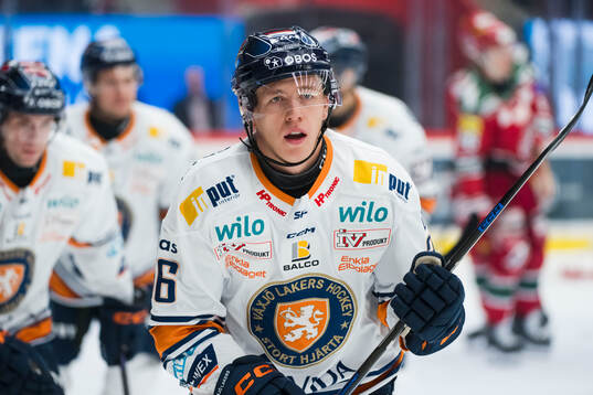 Växjös Elias Rosén jublar