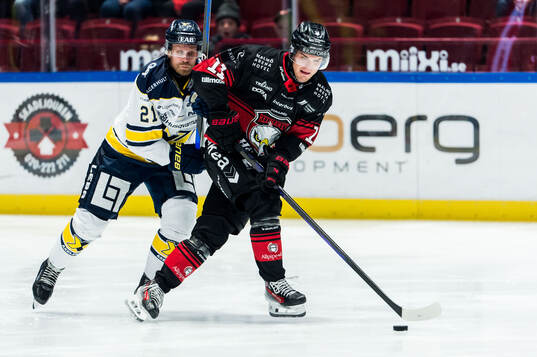 HV71s Mattias Tedenby och Malmö Redhawks Nikola Pasic