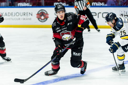 Malmö Redhawks Axel Sundberg och HV71s Radan Lenc