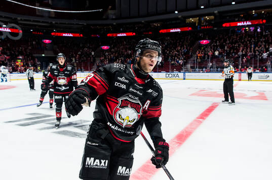 Malmö Redhawks Christoffer Forsberg jublar
