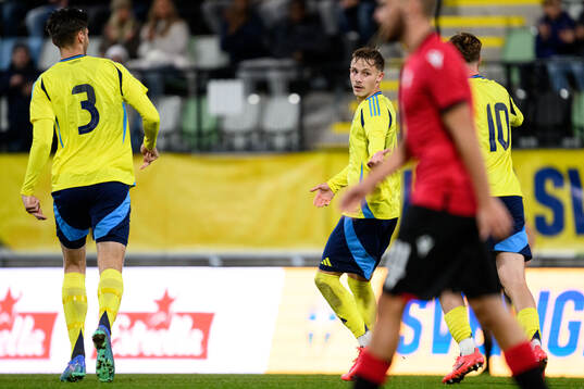 Jacob Ondrejka of Sweden celebrates