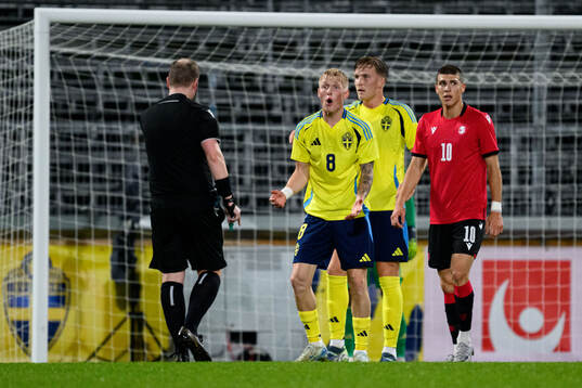 Melker Widell of Sweden reacts