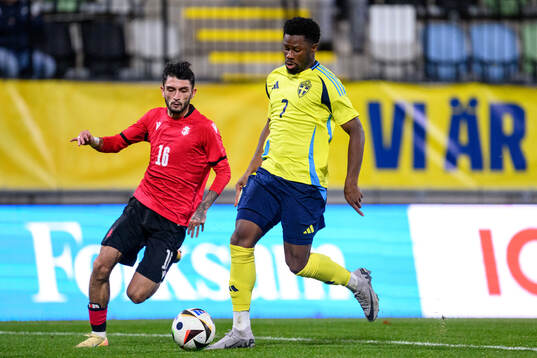 Irakli Azarov of Georgia and Emmanuel Ekong of Sweden