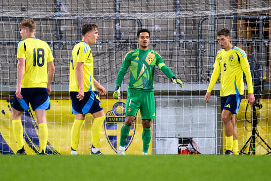 goalkeeper Oliver Dovin of Sweden