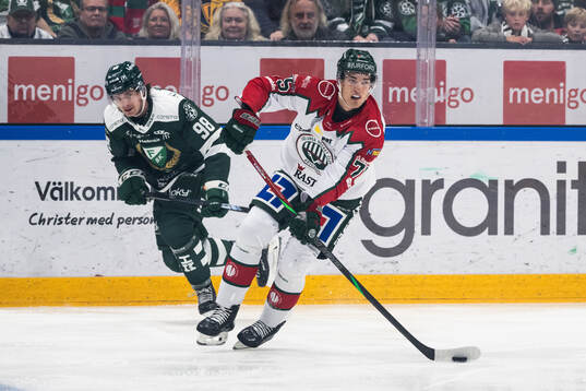 Färjestads Marian Studenic och Frölundas David Edstrom