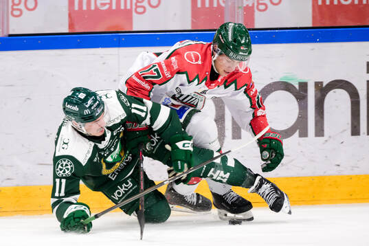 Färjestads Joakim Nygård och Frölundas Isac Born
