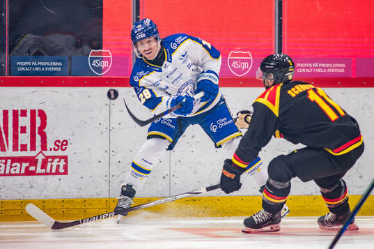 Leksands Justin Glenn Kloos och Brynäs Jordan Schroeder