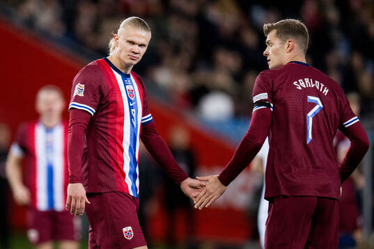 Erling Braut Haaland and Alexander Sørloth of Norway