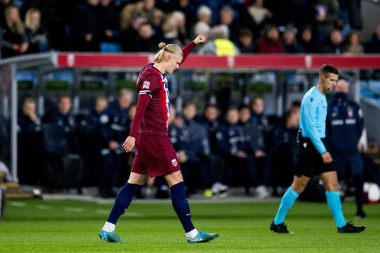 Erling Braut Haaland of Norway celebrates