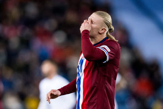 Erling Braut Haaland of Norway looks dejected
