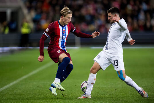 Marcus Holmgren Pedersen of Norway and Erik Janza of