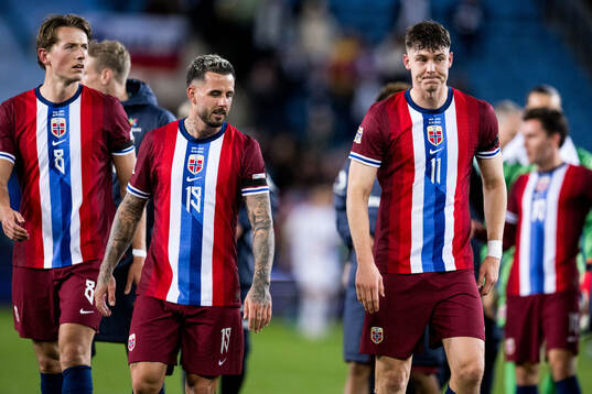 Sander Berge, Aron Dønnum and Jørgen Strand Larsen of