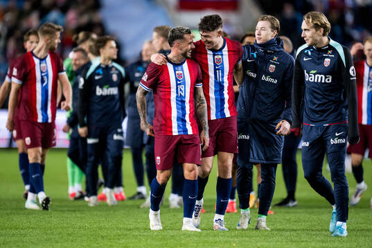 Aron Dønnum and Jørgen Strand Larsen of Norway