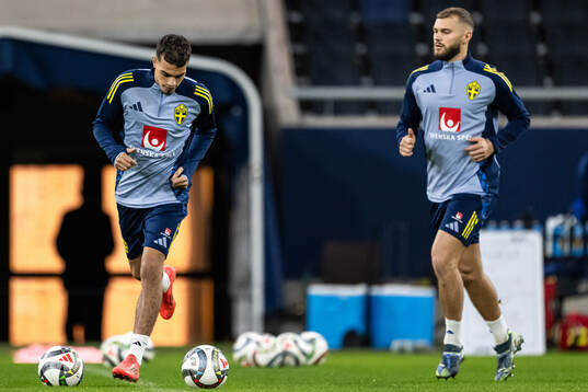 Yasin Ayari and Jesper Karlström of the Swedish men's