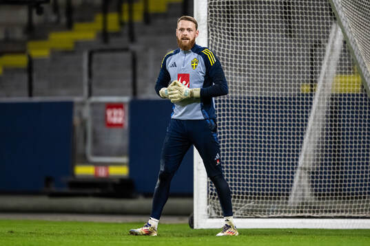 goalkeeper Viktor Johansson of the Swedish men's football