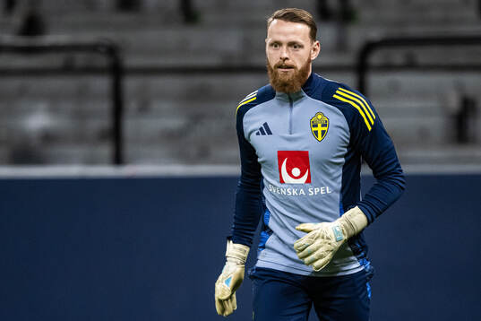 goalkeeper Viktor Johansson of the Swedish men's football