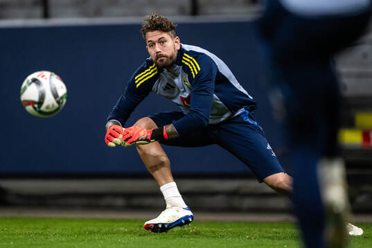 goalkeeper Kristoffer Nordfeldt of the Swedish men's