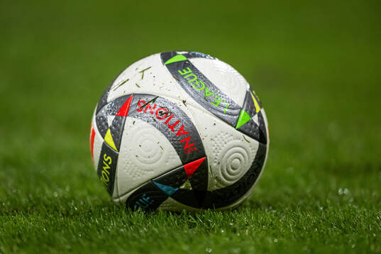 The official match ball of UEFA Nations League at a