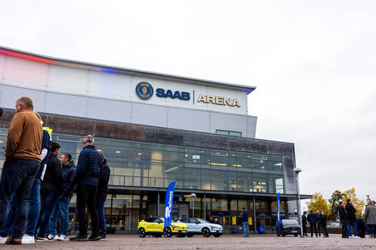 Exteriör vy av Saab Arena