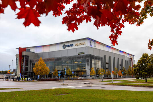 Exteriör vy av Saab Arena