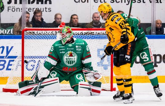 Rögles målvakt Christoffer Rifalk och Skellefteås Pär
