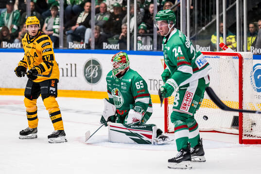 Rögles målvakt Christoffer Rifalk vid 1-3 målet