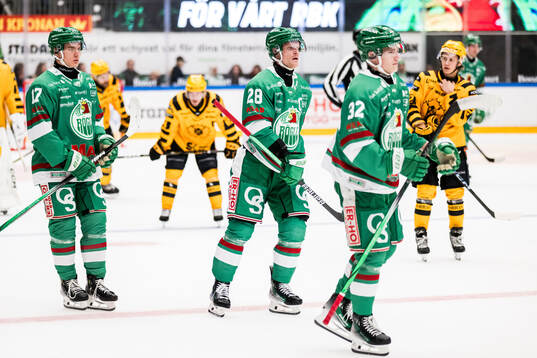 Rögles Max Karlsson, Anton Bengtsson och Isac Solberg