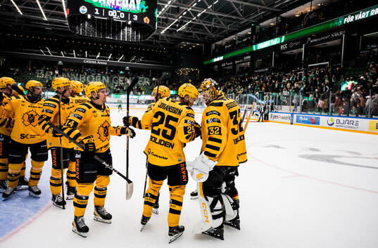 Skellefteås Pontus Johansson och målvakt Linus