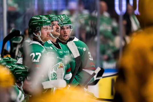 Rögles Linus Sjödin, Brady Ferguson och Albin Sundsvik