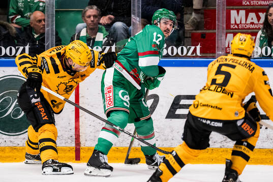 Skellefteås Max Lindholm och Rögles Brady Ferguson