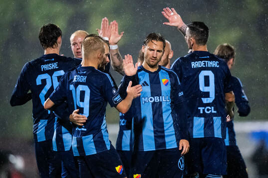 Djurgårdens spelare jublar