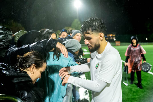 FC Järfällas Anthony Portilla deppar
