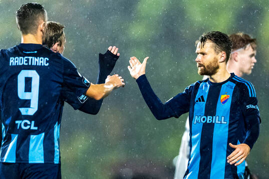 Djurgårdens Jacob Larsson jublar