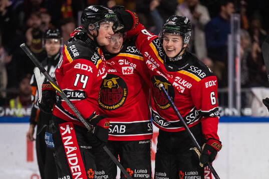 Luleås Jonas Berglund, David Granberg och Isac Hedqvist