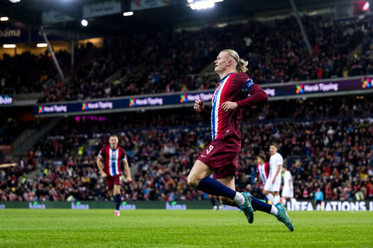 Erling Braut Haaland of Norway celebrates