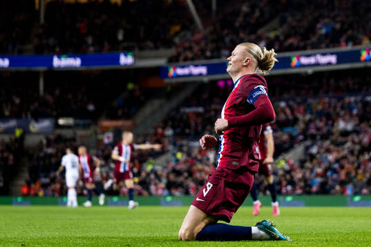 Erling Braut Haaland of Norway celebrates
