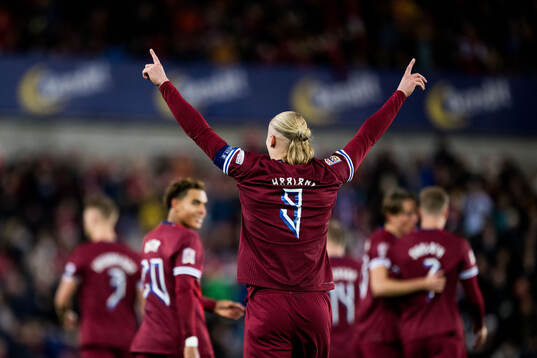Erling Braut Haaland of Norway celebrates