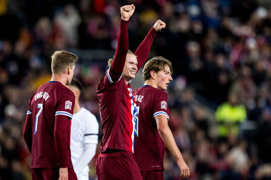 Erling Braut Haaland of Norway celebrates