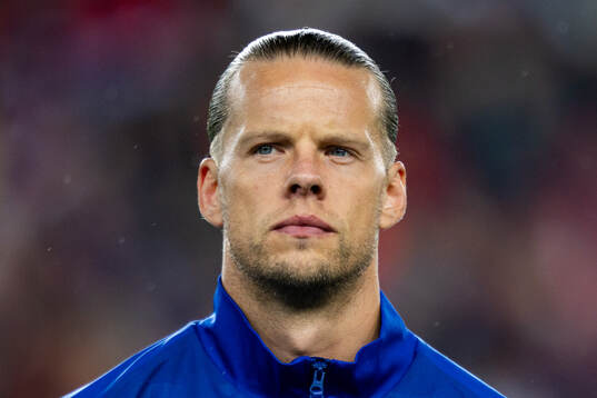 Goalkeeper Ørjan Håskjold Nyland of Norway line up
