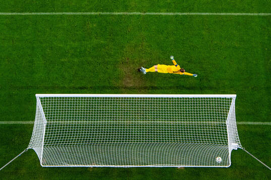 Goalkeeper Jan Oblak of Slovenia lets in the 3-0 goal