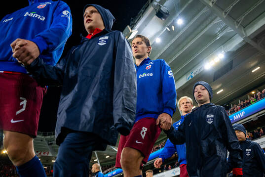 Sander Berge of Norway enters the pitch